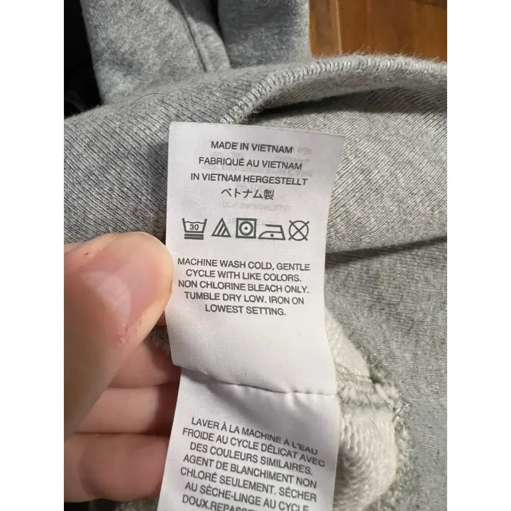 J. Crew Women's Asymmetrical Ruffle Crewneck Sweatshirt in Light Grey Size XL - Picture 8 of 10